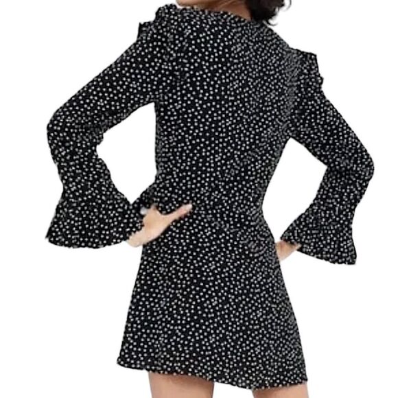 Zara Black & White Polka Dot Mini Dress w/Shorts Size XS - Picture 6 of 15